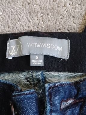 Wit & Wisdom Dark Blue Denim Waistband Jeans